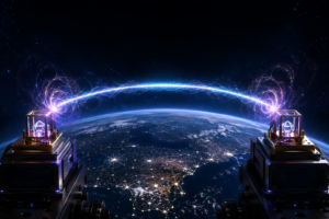 Quantum Memories Entangled Across 420 Km